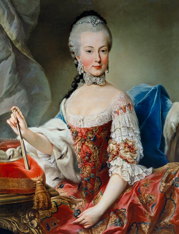 Archduchess Maria Amalia Habsburg-Lothringen, (1746-1804) eighth child of Empress Maria Theresa of A de Mytens (Schule)