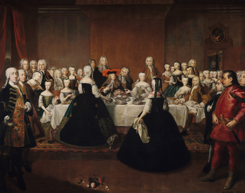 Banquet on the occasion of the wedding of Maria Th de Mytens (Schule)
