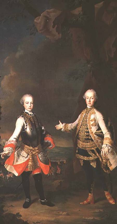 Joseph and Leopold, sons of Francis I and Maria Theresa of Austria, later Joseph II and Leopold II de Mytens (Schule)