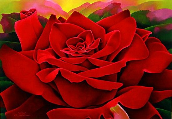 A Great Rose, 2004 (oil on canvas)  de Myung-Bo  Sim