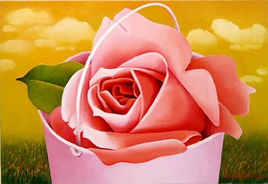 The Rose Bucket, 2004 (oil on canvas)  de Myung-Bo  Sim