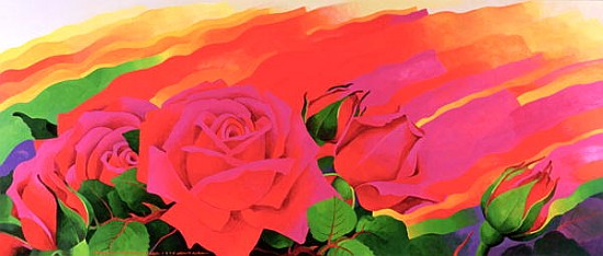 The Rose in the Festival of Light, 1995 (acrylic on canvas)  de Myung-Bo  Sim