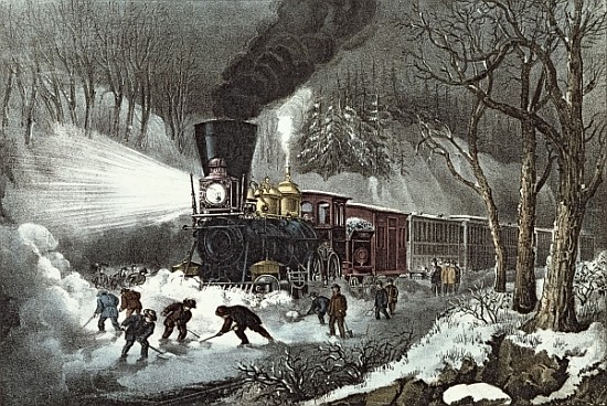 American Railroad Scene de N. Currier