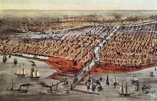 Chicago As it Was, c.1880 de N. Currier