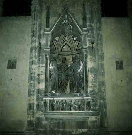 Tabernacle with Four Crowned Saints for the 'Maestri di Pietra e di Legname' guild of Florence de Nanni  di Banco