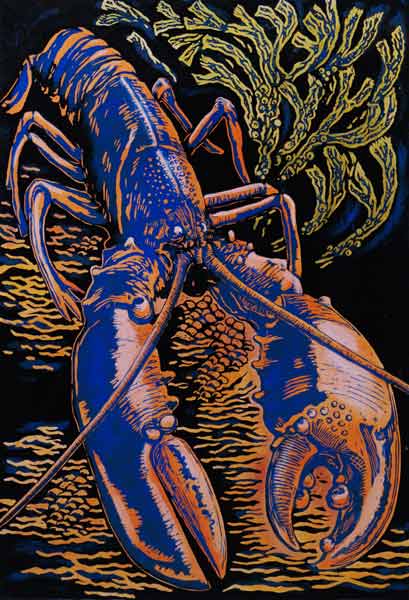Lobster, 1998 (woodcut)  de Nat  Morley