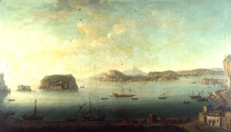 A View on the Coast near Naples with the Islands of Nisida, Procida, Ischia and Capri de Neapolitan School