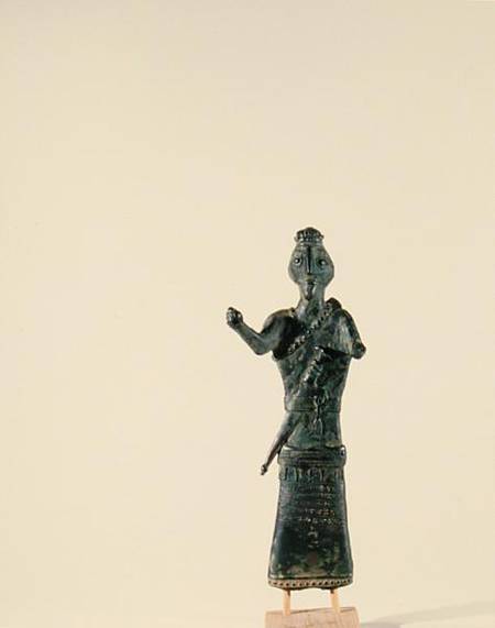 Figurine with sword and quiver and a five-line cuneiform inscription, from Lorestan, Iran de Neo-Elamite  Period