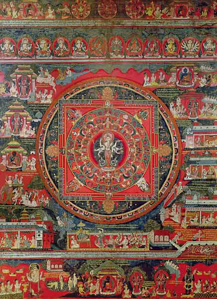 Mandala of Amoghapasa de Nepalese School