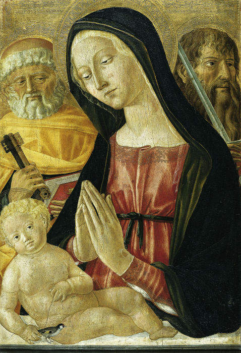 Virgin and Child with Saints Peter and Paul de Neroccio di Bartolomeo di Benedetto de' Landi