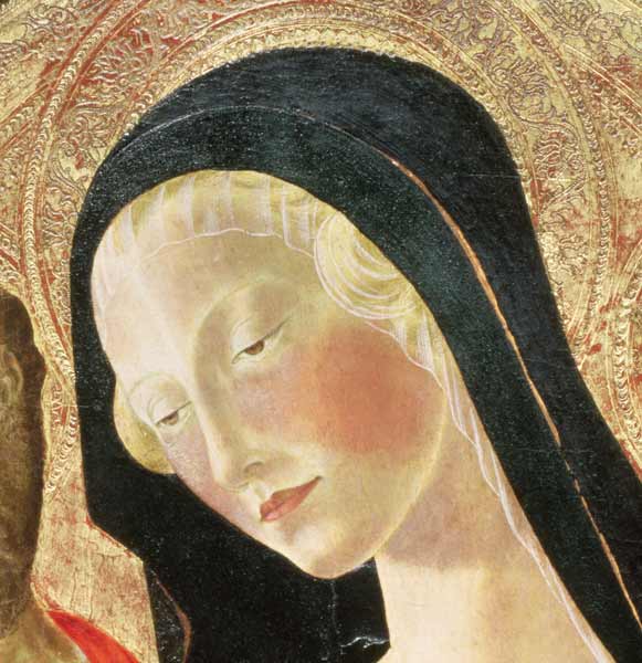 Madonna and Child (detail of 9306) de Neroccio di (Neroccio da Siena) Landi