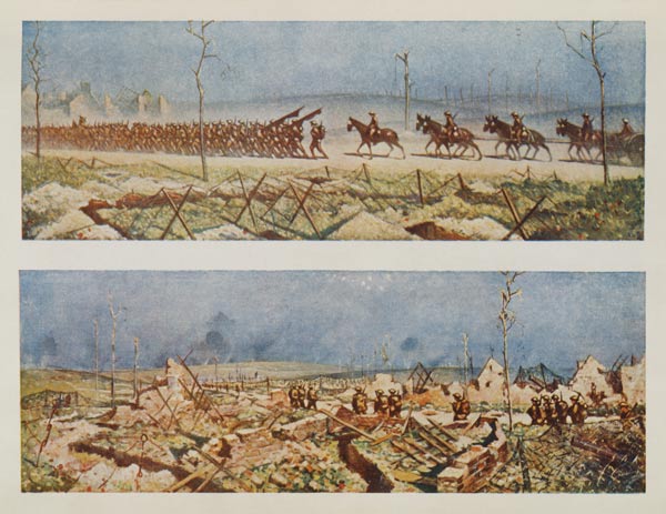 The Roads of France, C and D, from British Artists at the Front, Continuation of The Western Front de Christopher R.W. Nevinson