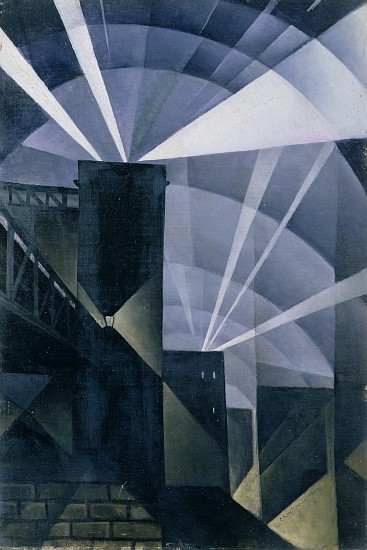 The First Searchlights at Charing Cross, 1914 de Christopher R.W. Nevinson
