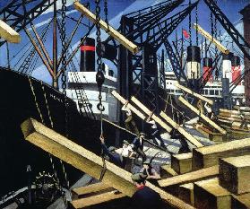 Loading Timber, Southampton Docks