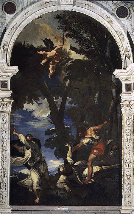 St. Peter Martyr Stabbed by Hired Assassins (copy of the painting by Titian lost in the fire of the de Niccolo Cassana