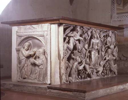 Altar of the Sacred Girdle de Niccolo  del Mercia  and his son Sano
