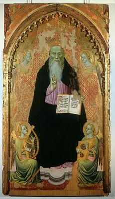 St. Anthony Abbot Holding the Book of the Antonites, 1371 (oil on panel)