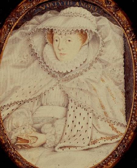 Mary Queen of Scots (1542-87) as a Widow de Nicholas Hilliard