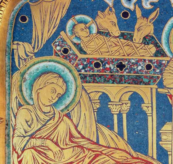 The Nativity, panel from the The Verduner Altar de Nicholas of Verdun