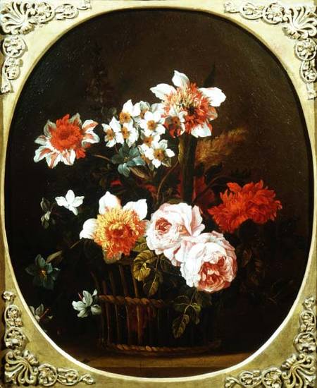 Still Life of Flowers in a Basket de Nicholas Ricoeur
