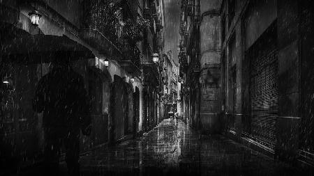 Rain in the alley