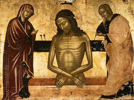 The Agony of Christ with the Virgin and St. John the Baptist c.1489-93 (panel) de Nicola Zafuri