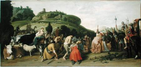 Joseph Receives his Father in Egypt de Nicolaes  Cornelisz Moeyaert