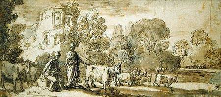 Mercury and Argus with a Herd of Cattle de Nicolaes  Cornelisz Moeyaert