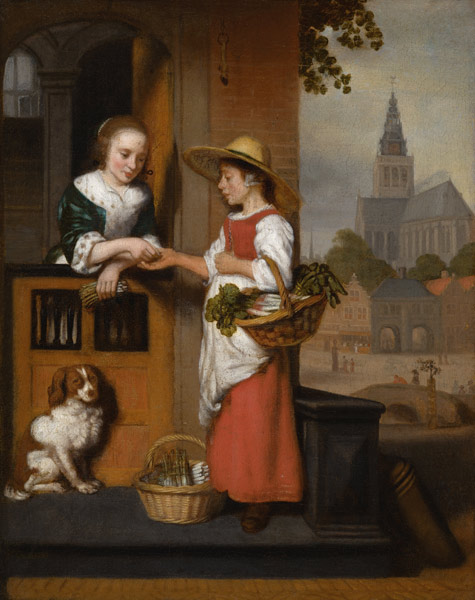 Die Gemüseverkäuferin de Nicolaes Maes
