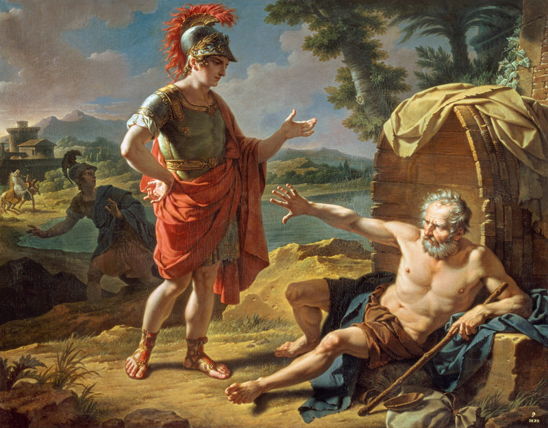 Alexander and Diogenes de Nicolas André Monsiau