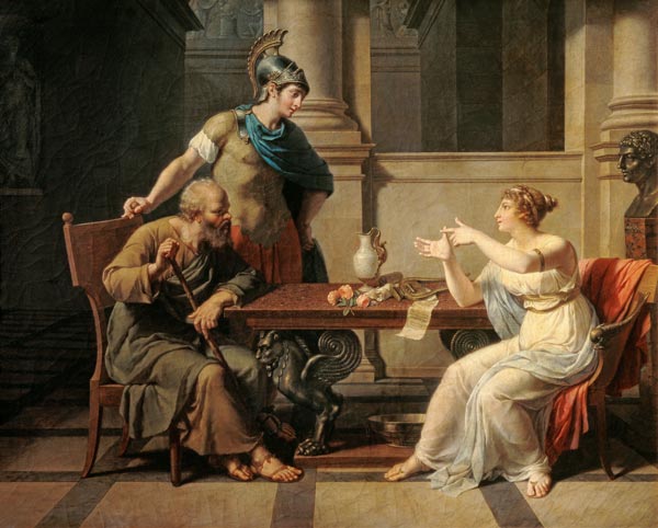Sokrates besucht Aspasia de Nicolas André Monsiau