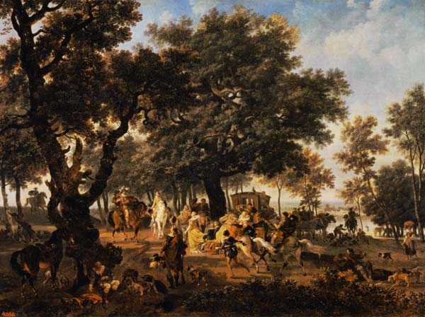 Heinrich IV. on the hunting. de Nicolas Antoine Taunay