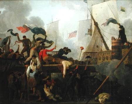 Heroism of the Crew of 'Le Vengeur du Peuple' at the Battle of Ouessant de Nicolas Antoine Taunay