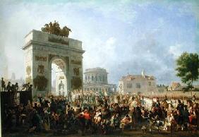Entry of the Imperial Guard into Paris at the Barriere de Pantin, 25th November 1807