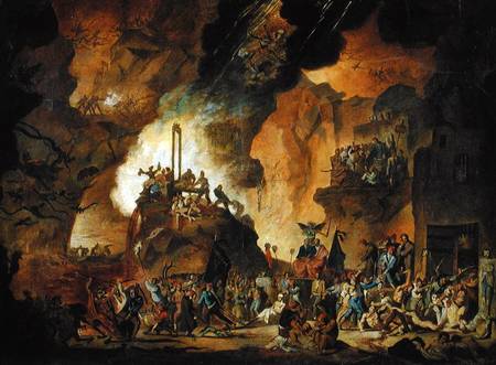 The Triumph of the Guillotine in Hell de Nicolas Antoine Taunay