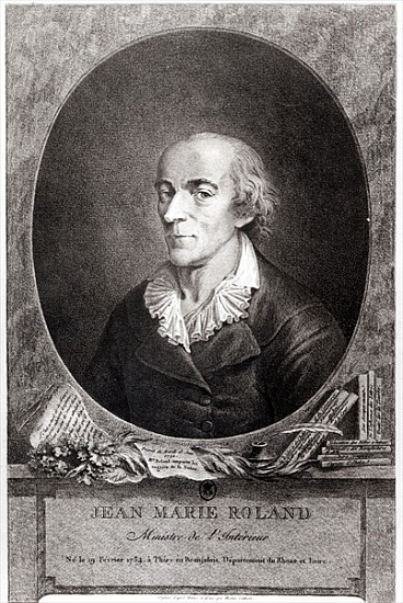 Jean Marie Roland de La Platiere (1734-93) de Nicolas Colibert