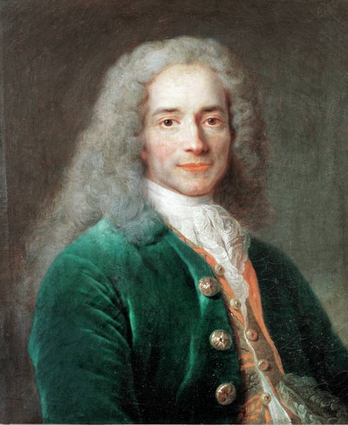Voltaire / Gemaelde von Largillière de Nicolas de Largilliere