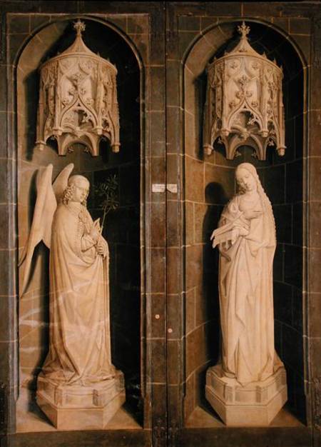The Annunciation, outer panel from the Triptych of Moses and the Burning Bush de Nicolas Froment