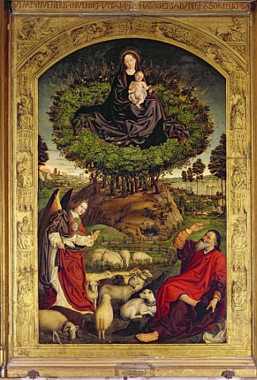 Madonna and Child, central panel from the Triptych of Moses and the Burning Bush, c.1476 (see also 1 de Nicolas Froment