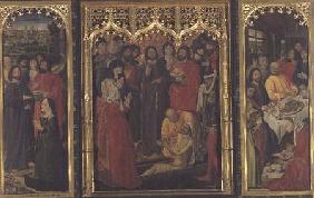 Resurrection of Lazarus Triptych; The Raising of Lazarus (central panel); Martha at the Feet of Chri