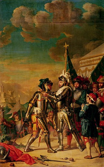 Henri II (1519-59) Giving the Chain of the Order of Saint-Michel to Gaspard de Saulx (1509-73) Count de Nicolas Guy Brenet