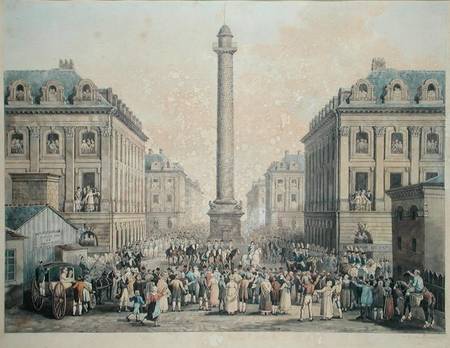 Charles-Ferdinand de France (1778-1820) Duc de Berry returning to the Tuileries through the Place Ve de Nicolas Joseph Vergnaux