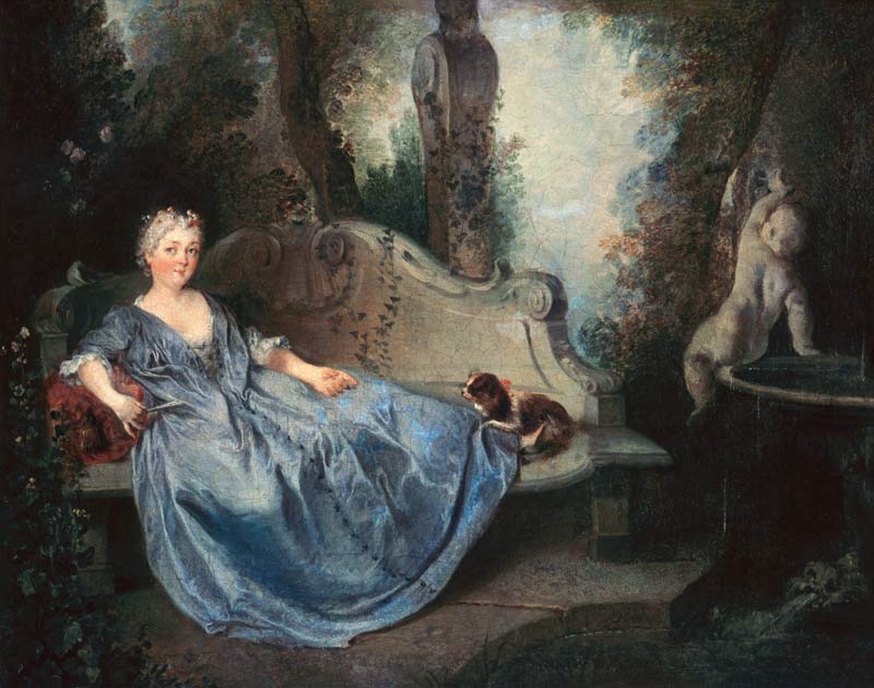 A Lady in a garden de Nicolas Lancret