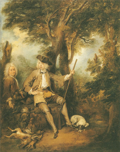 a huntsman and his servant de Nicolas Lancret
