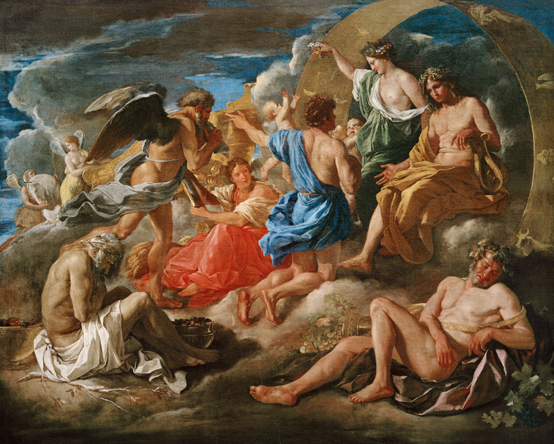 N.Poussin, Helios und Phaeton mit Saturn de Nicolas Poussin