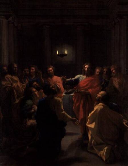Christ Instituting the Eucharist, or The Last Supper de Nicolas Poussin