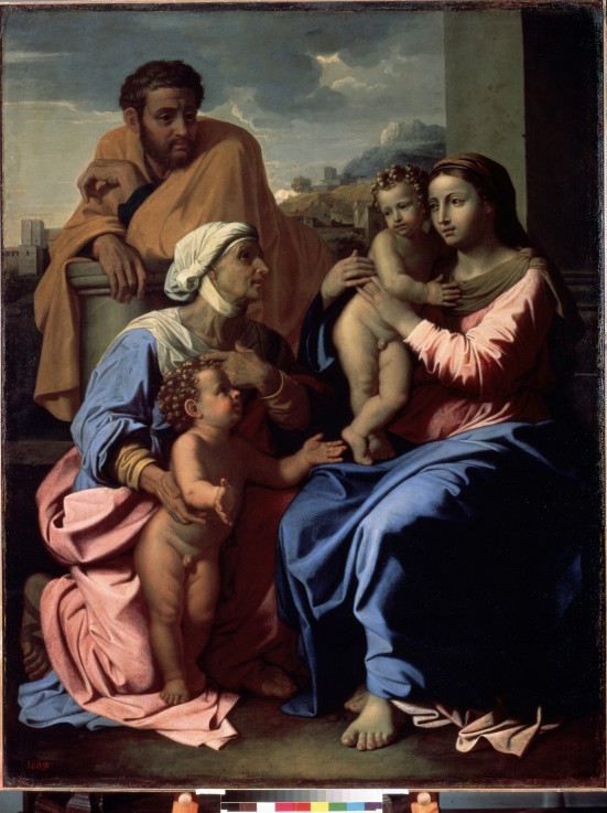 The Holy Family with John the Baptist and Saint Elizabeth de Nicolas Poussin
