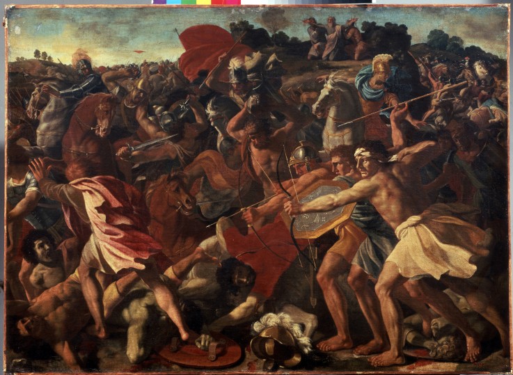 Battle between the Israelites and the Amalekites de Nicolas Poussin