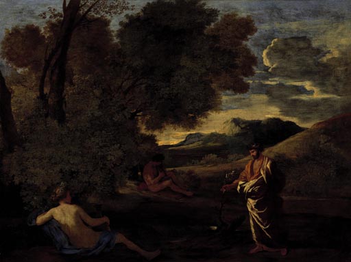 Numa Pompilius und die Nymphe Egeria de Nicolas Poussin