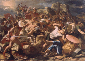 Der Sieg des Joshua über die Amoriter de Nicolas Poussin